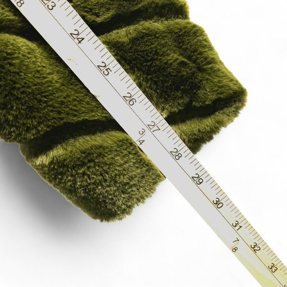 CiSono Faux Fur Olive Green Outerware Collection Size Large Zipper/Snap - Picture 15 of 15